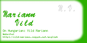 mariann vild business card